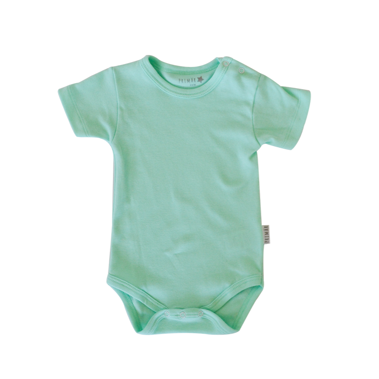 Body Manga Corta Verde Agua