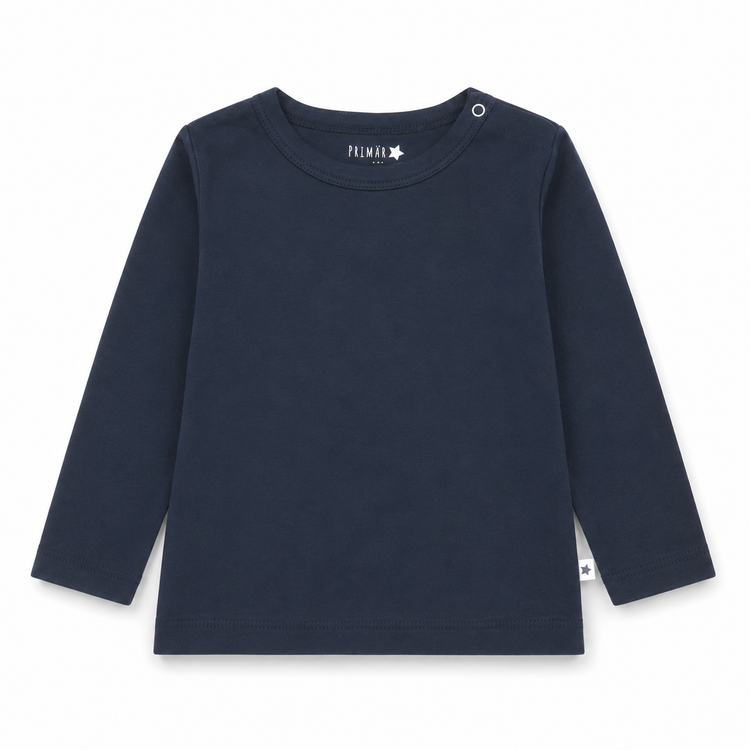 Polera Manga Larga Azúl