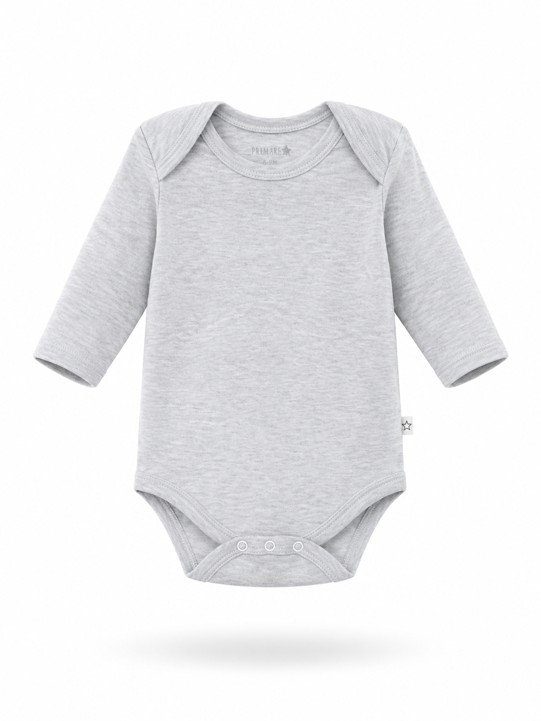 Body Manga Larga Gris Melange
