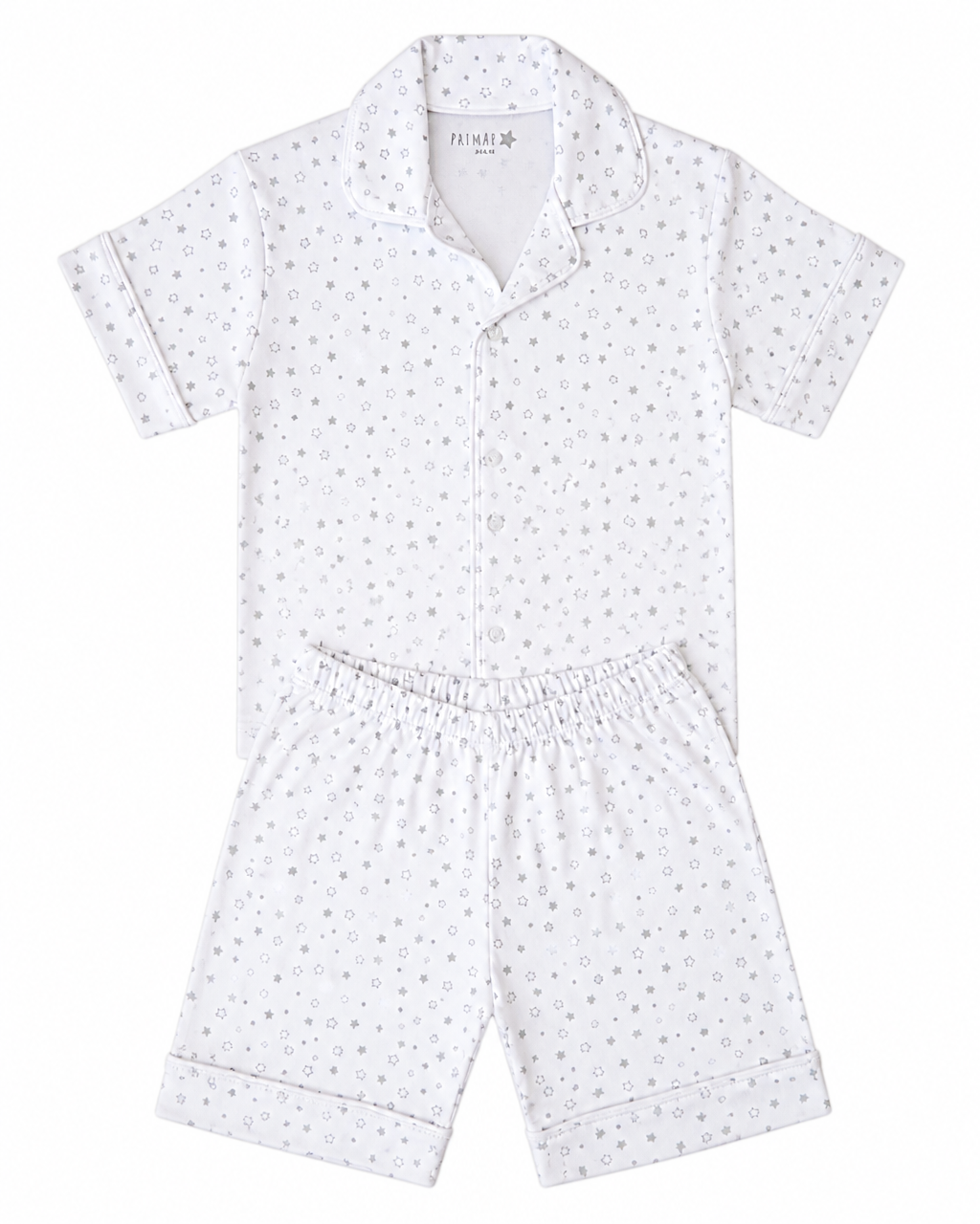 Pijama Corto Estrellas Gris
