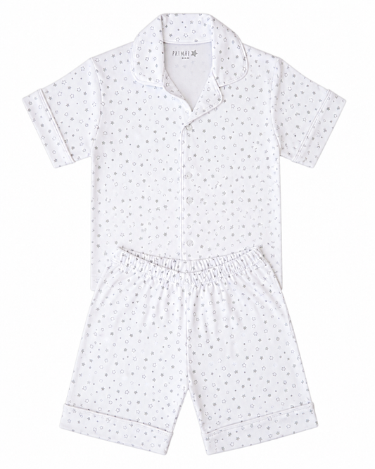 Pijama Corto Estrellas Gris
