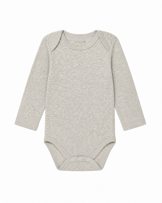 Body Manga Larga Beige Melange