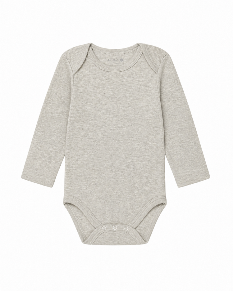 Body Manga Larga Beige Melange