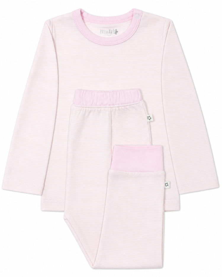 Conjunto Pijama Largo Rayas Rosado