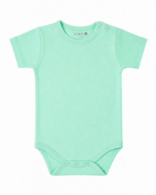 Body Manga Corta Verde Agua