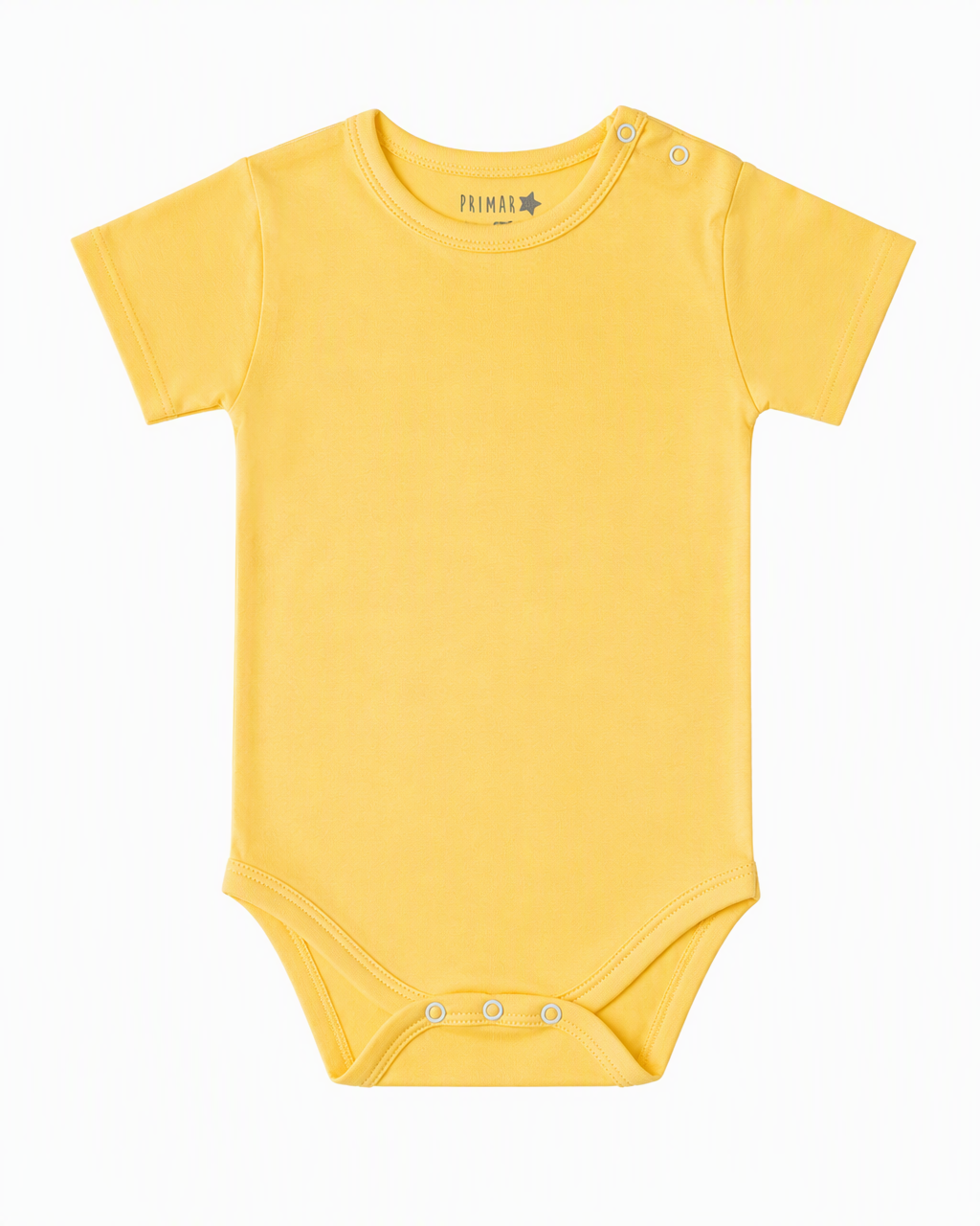Body Manga Corta Amarillo
