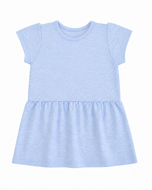 Vestido Jaspeado Celeste