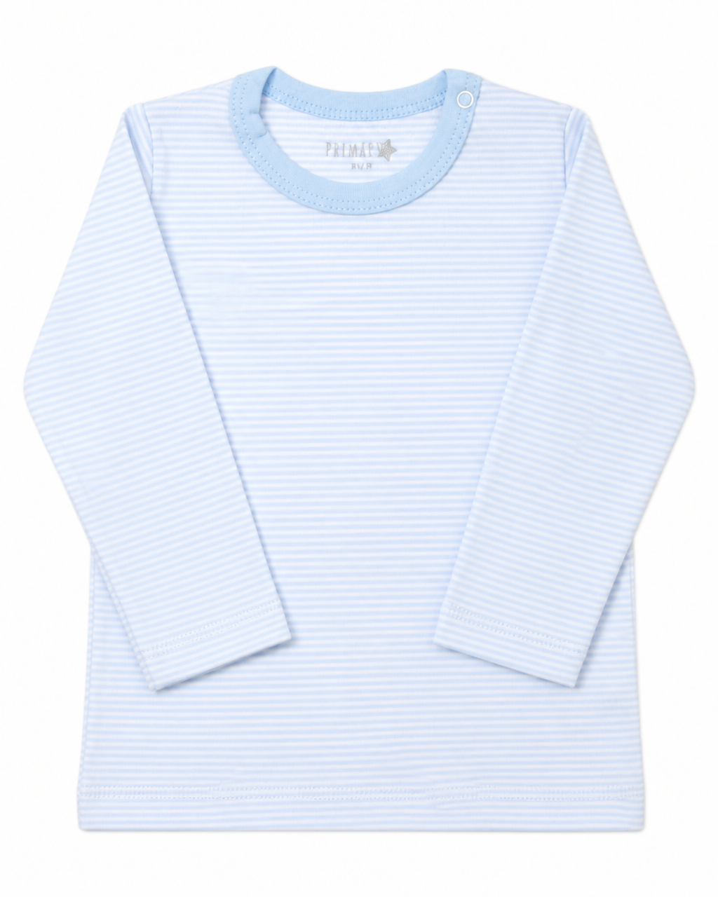 Conjunto Pijama Largo Rayas Celeste