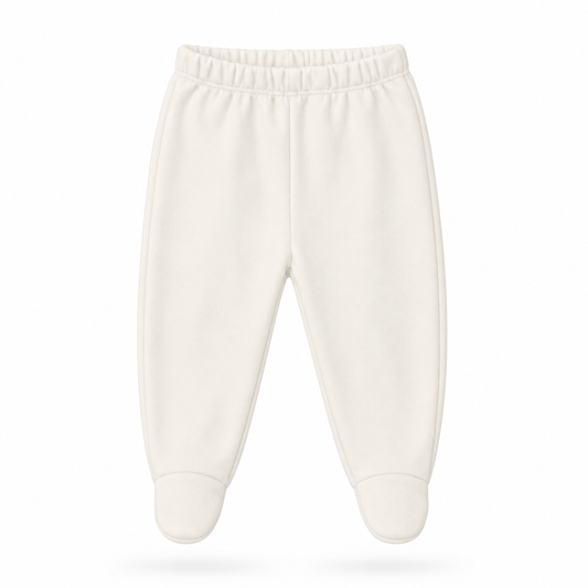 Pantalón Franela Bebé Crema