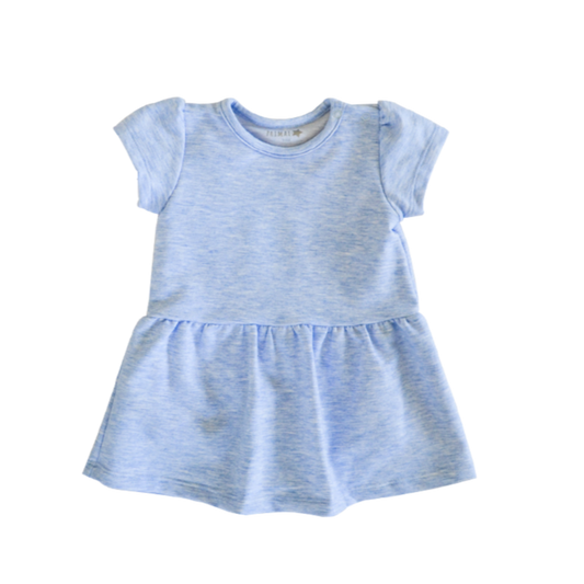 Vestido Jaspeado Celeste