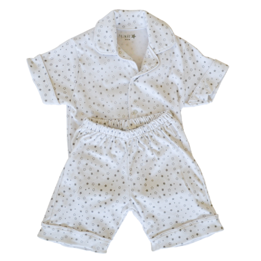 Pijama Corto Estrellas Gris