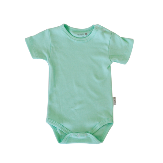 Body Manga Corta Verde Agua