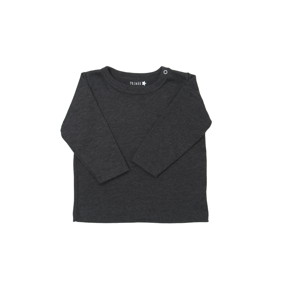 Polera Manga Larga Negro Jaspeado