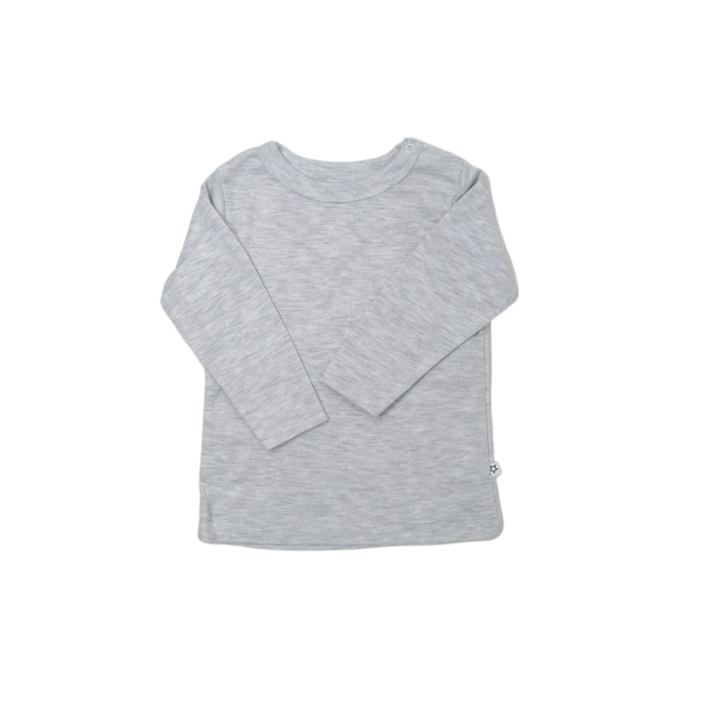 Polera Manga Larga Gris Melange