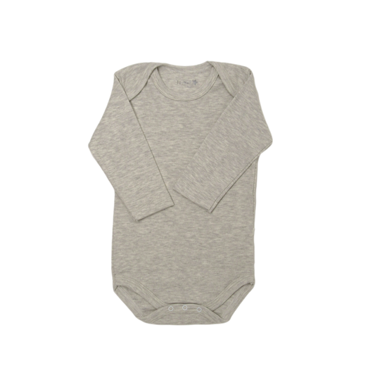 Body Manga Larga Beige Melange